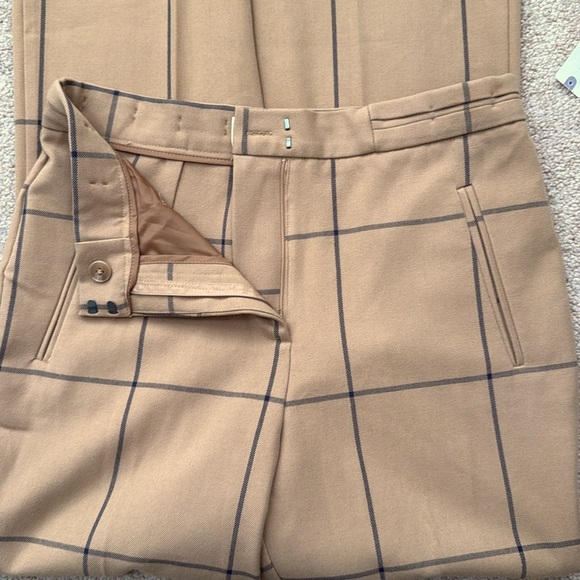 NWT By Anthropologie Wiley Windowpane High Rise Bootcut Trouser Pants Size 8 - Picture 6 of 10